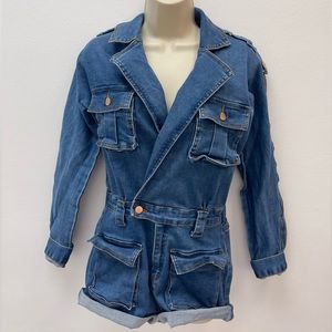 Denim Romper
